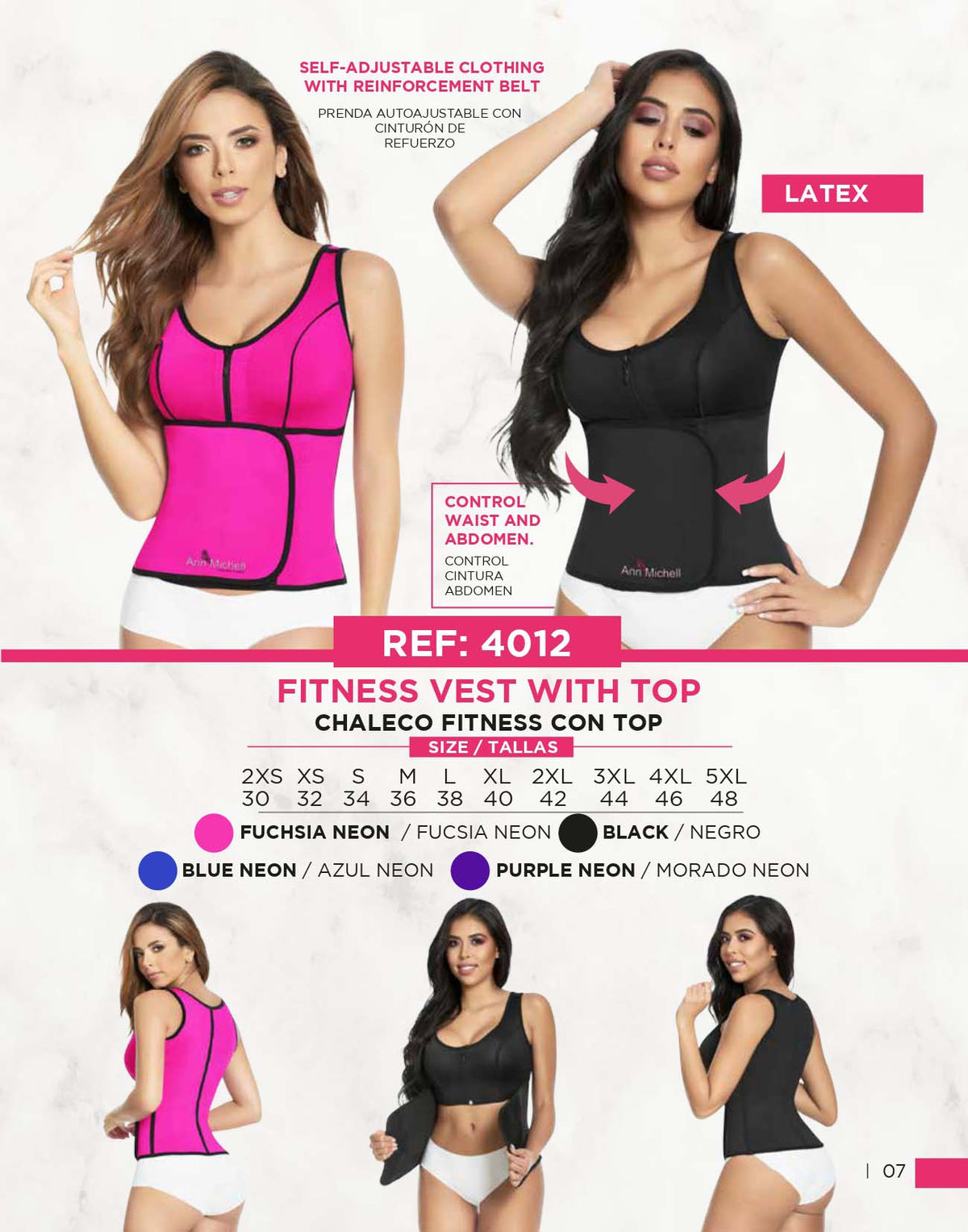 Faja Chaleco con top 4012
