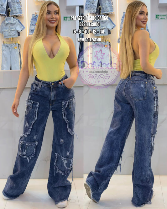 Jeans Palazzo flecos 2