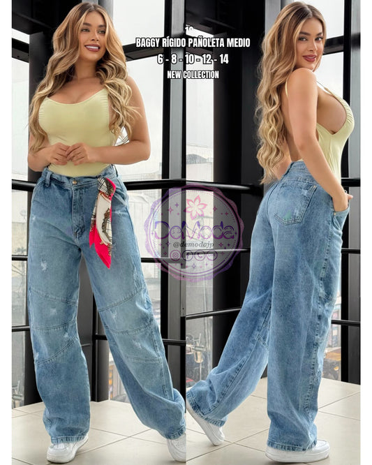 Jeans Baggy Pañoleta
