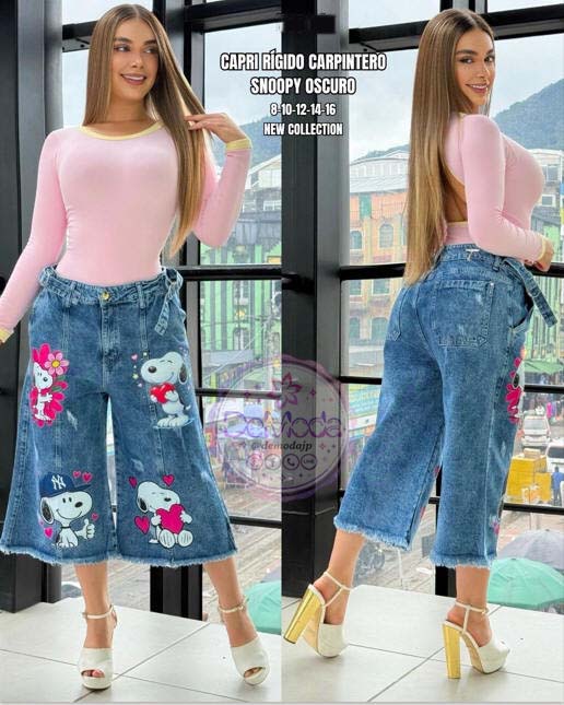 Bermuda Jeans Snoopy