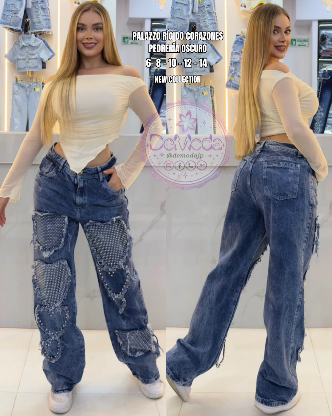 Jeans Palazzo Pedreria