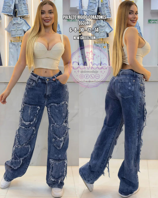 Jeans Palazzo flecos 3